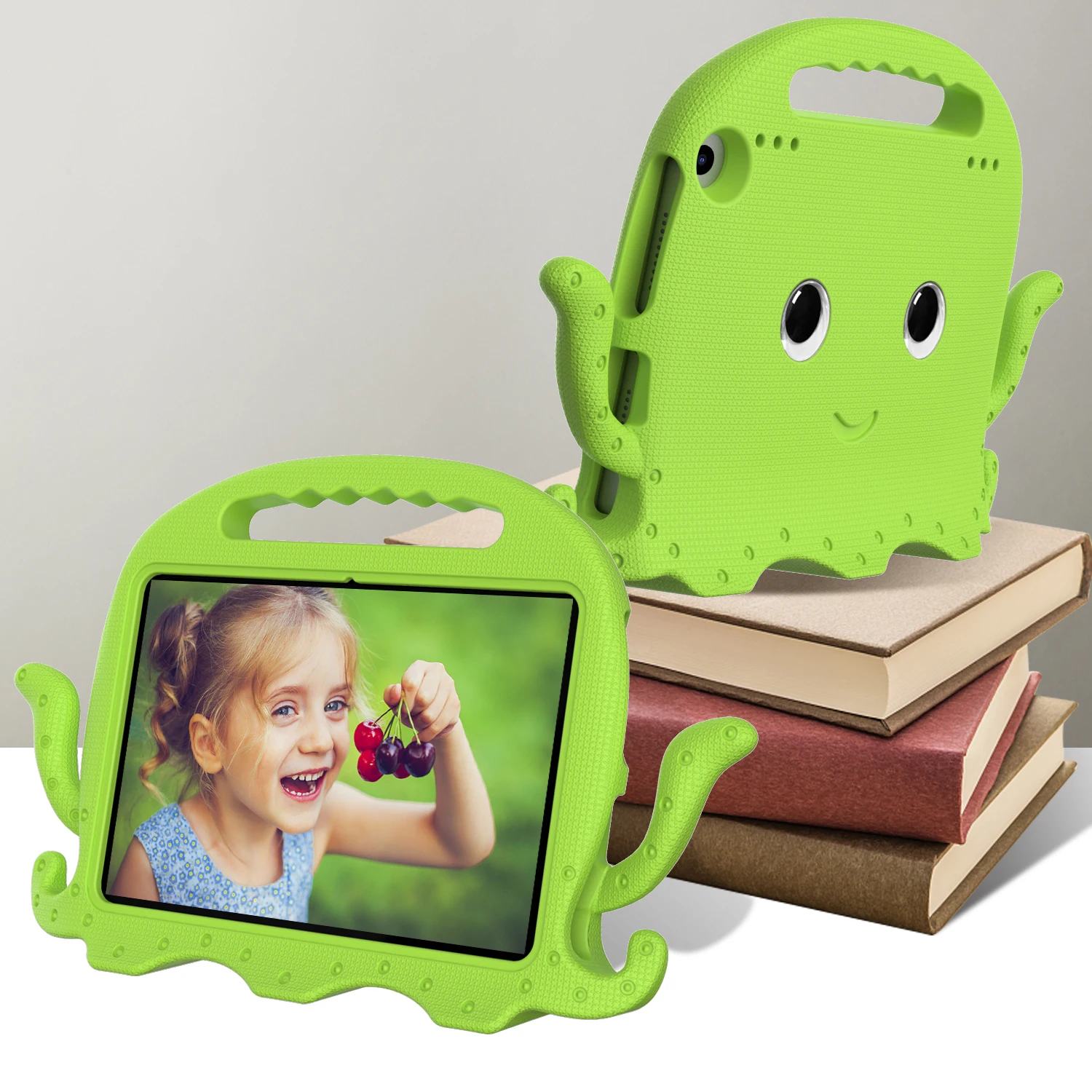 Funda para Kindle Fire HD 10 10.1" 11/13.ª generación 2021/2023 HD8 PLUS HD7 2022, estilo Octopus, EVA, resistente a golpes, con asa