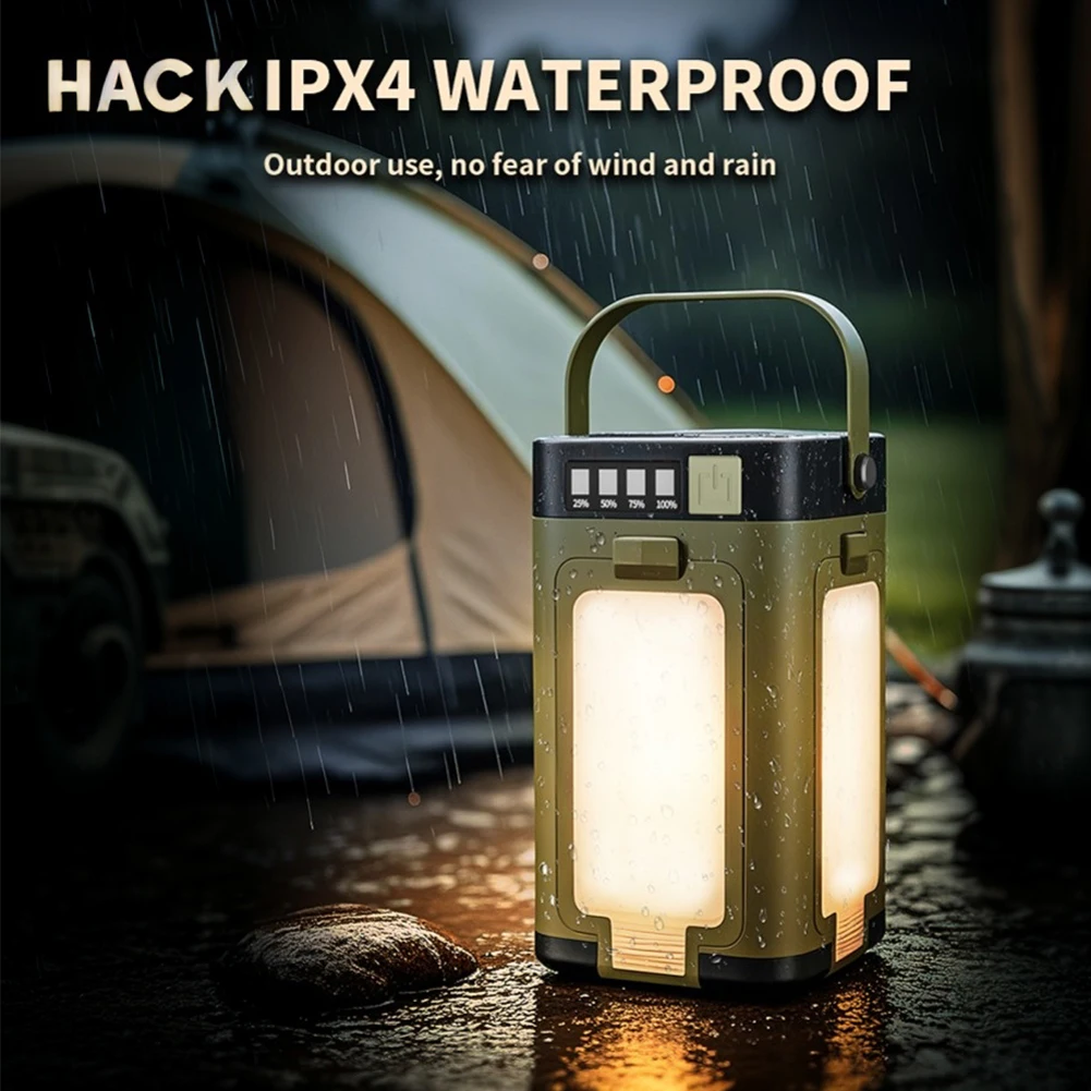 Foldable Camping Light Power Bank Rechargeable Lantern Waterproof Solar Camping Lantern LED Tent Light for Camping Hiking