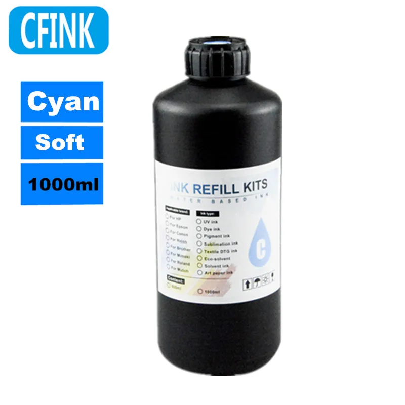 Imagem -03 - Tinta uv Macia para Impressora Plana uv Epson a2 a3 a4 L800 L805 R1390 L1800 R2000 Xp600 T800 Tinta uv de Couro Flexível 1000ml