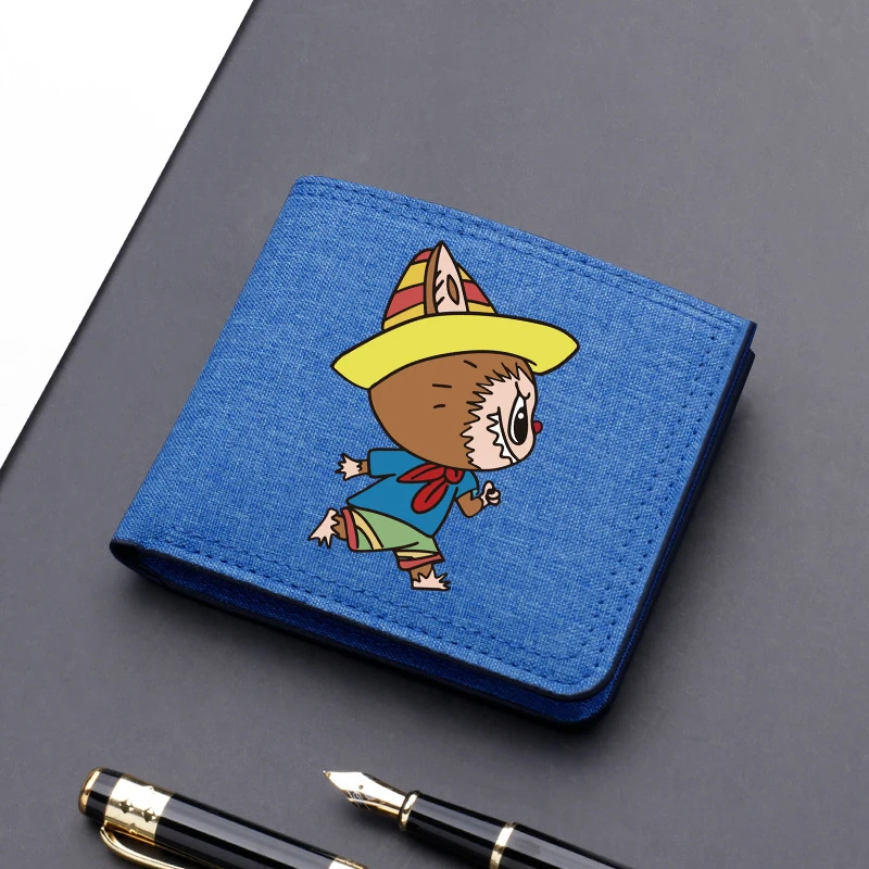 Labubu Nylon Wallets for Men Anime High-end Money Clip Bags Boys Credit Card Holder Fashion Hip Hop Coin Purse Boyfriend Gifts