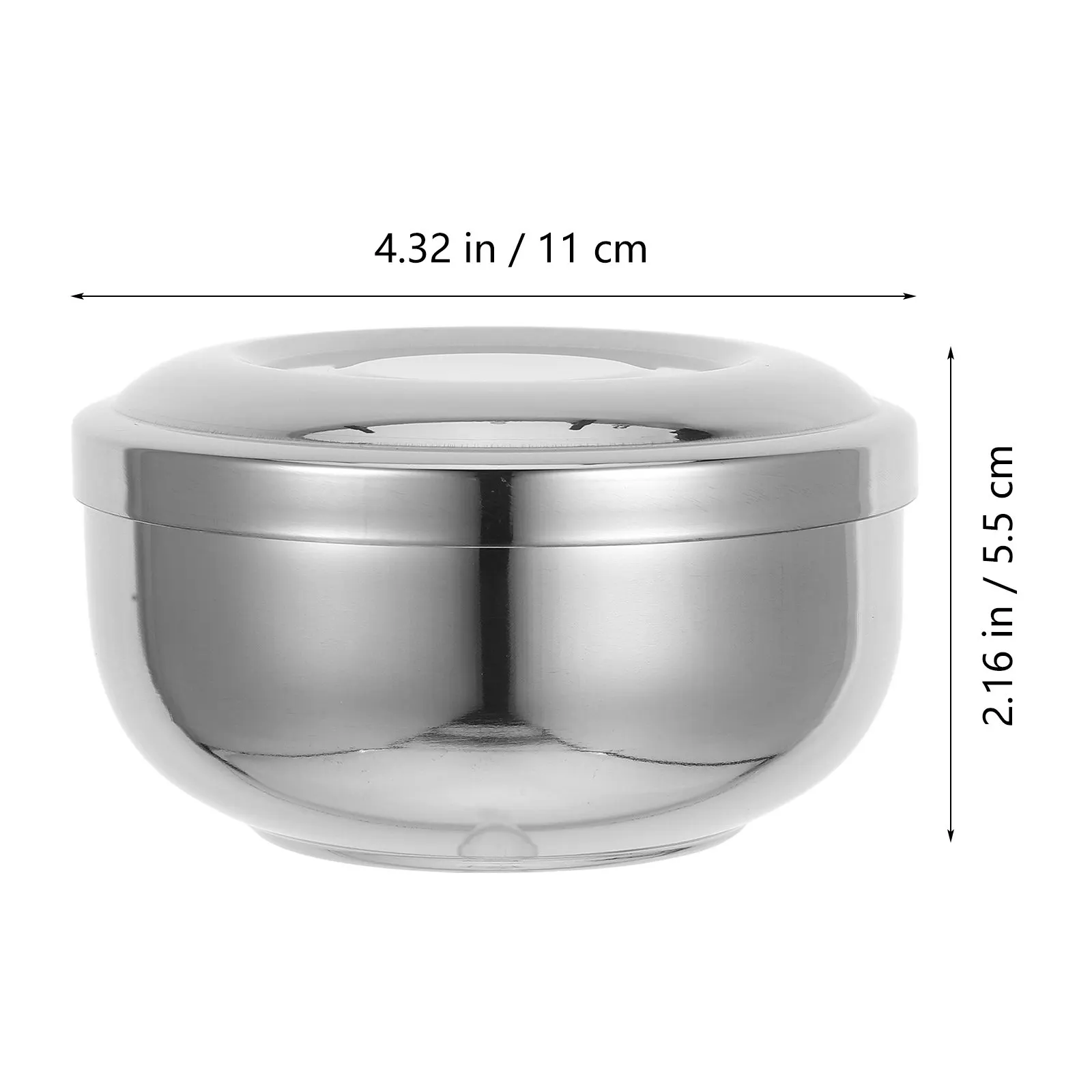 Stainless Steel Mens Shaving Soap Bowl Metal Shaving Cream Container with Lid Classic Wet Shave Mug Travel Essential
