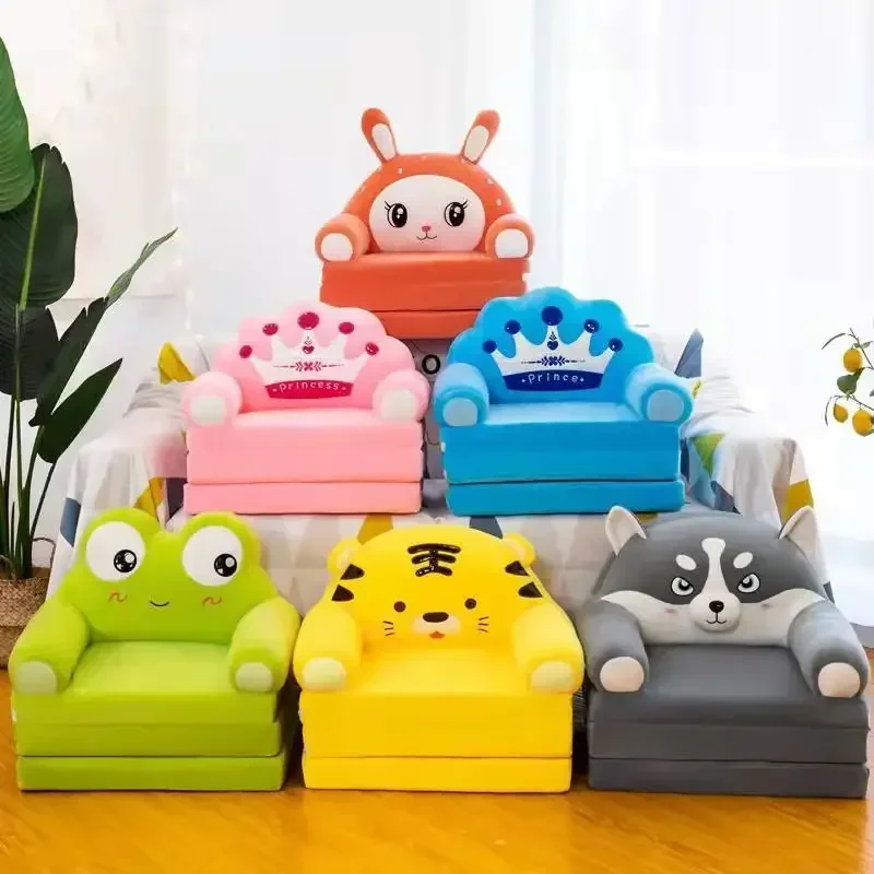 Chuangyi Various Children's Multi-layer Folding Plush Cartoon Sofa Kindergarten Baby Chair Gift Plush Miniso Christmas Present