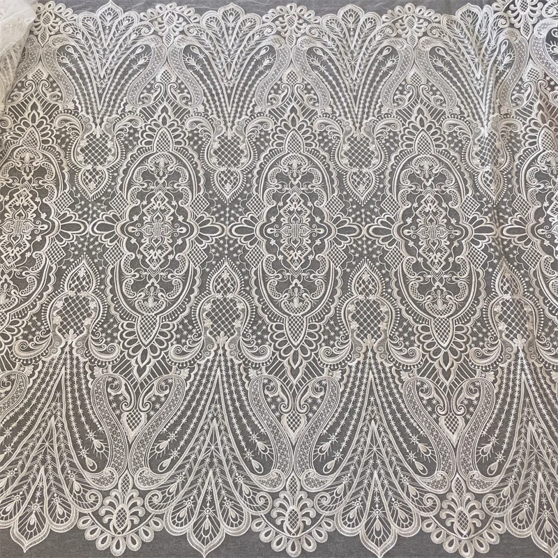 Mesh Embroidery Fabric for Wedding Dress, European Pattern, Bridal Lace, RS4169