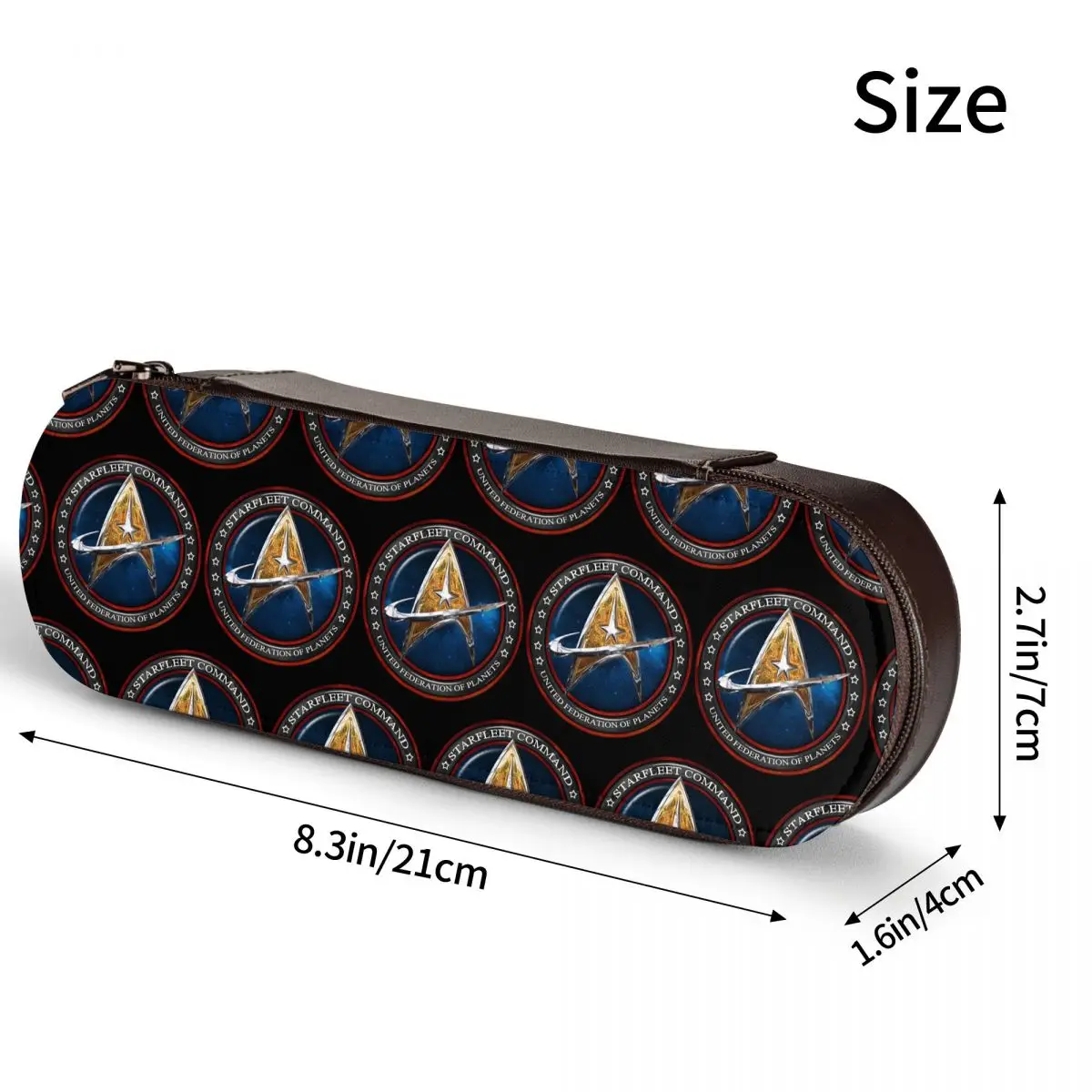 Star Treks Science Fiction TV Series _pixian_ai Leather Pencil Cases Pen Holder Storage Stationery Supplies Pen Box