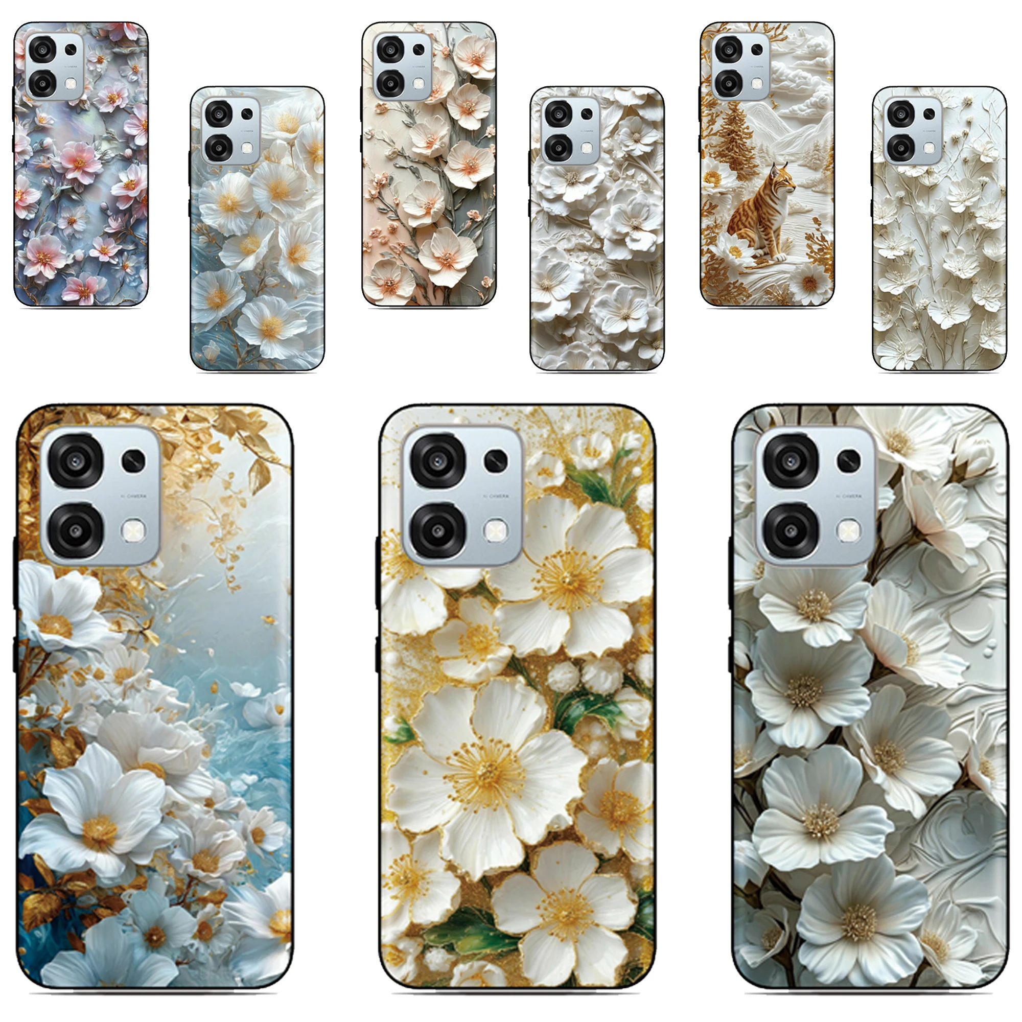 White Flower Phone Case For Ulefone Note 20 19 18 Ultra 10 12 13 14 15 16 17 Pro 13P 12P 11P 10P Customized Photo Soft Cover