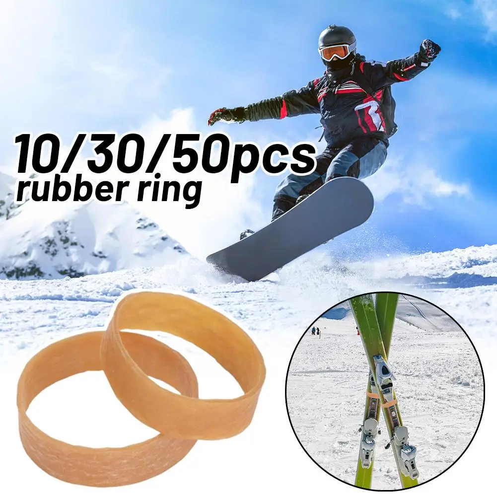 20x Ski Brake Retainers Elastic Thick Rubber Bands Portable Widened Rubber Rings for Skiing Outdoor Winter Sports ﻿