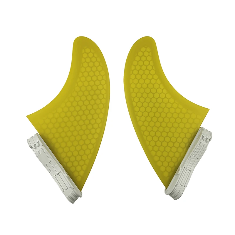 Double Tables 2 Surf Fins, Surfing Surfboard Fins, Pair Sell in Surfing Keel Fin, TF Yellow Color