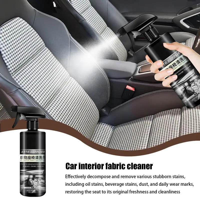 Car Interior Cleaner 500ml Automotive Ceiling Stain Remover Flannel Woven Fabric Carpet And Upholstery Cleaner Agent Car