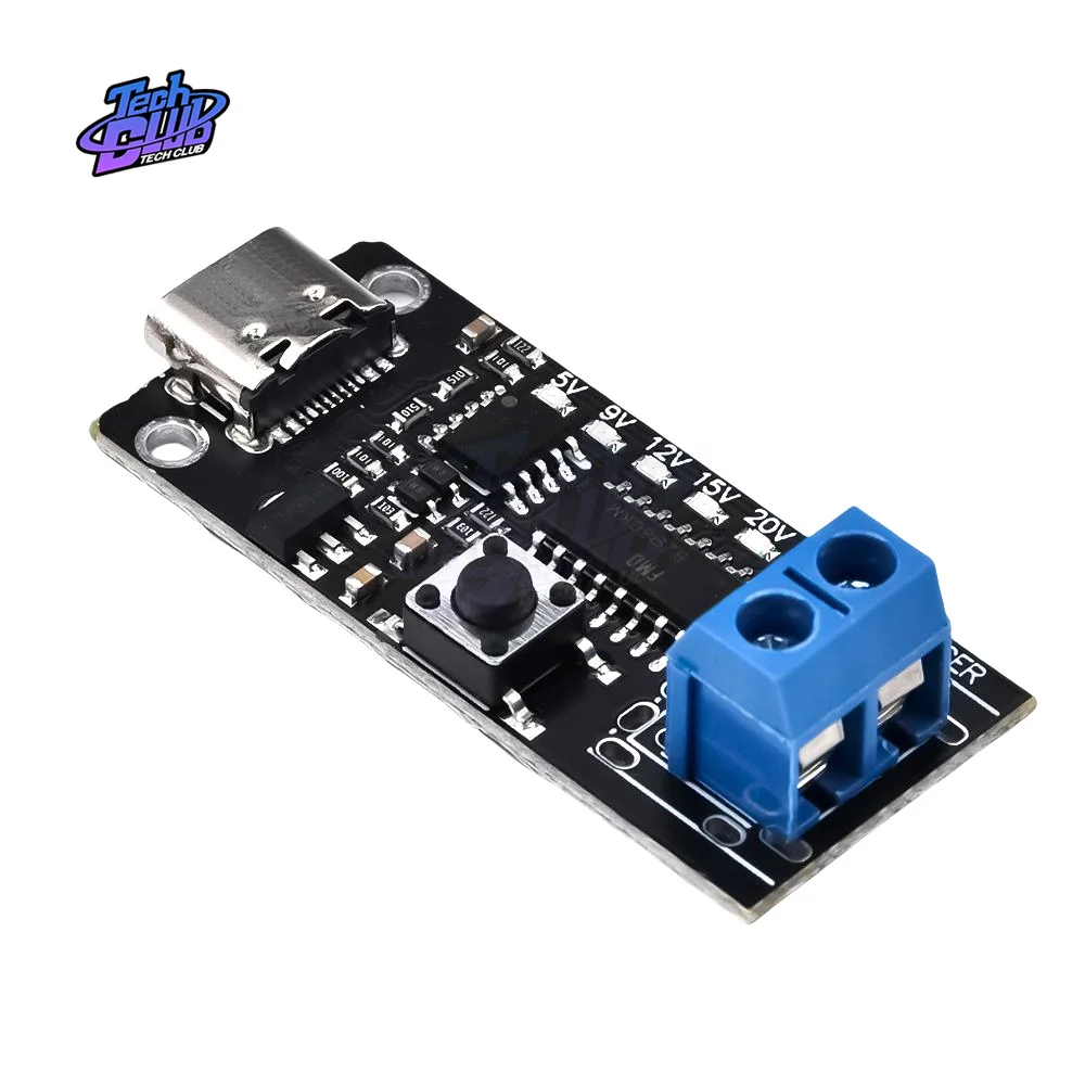 

100W 5A USB Type-C QC Decoy Trigger Board 5V 9V 12V 15V 20V Output PD 2.0 3.0 Trigger Adapter Connection Detector Power Supply