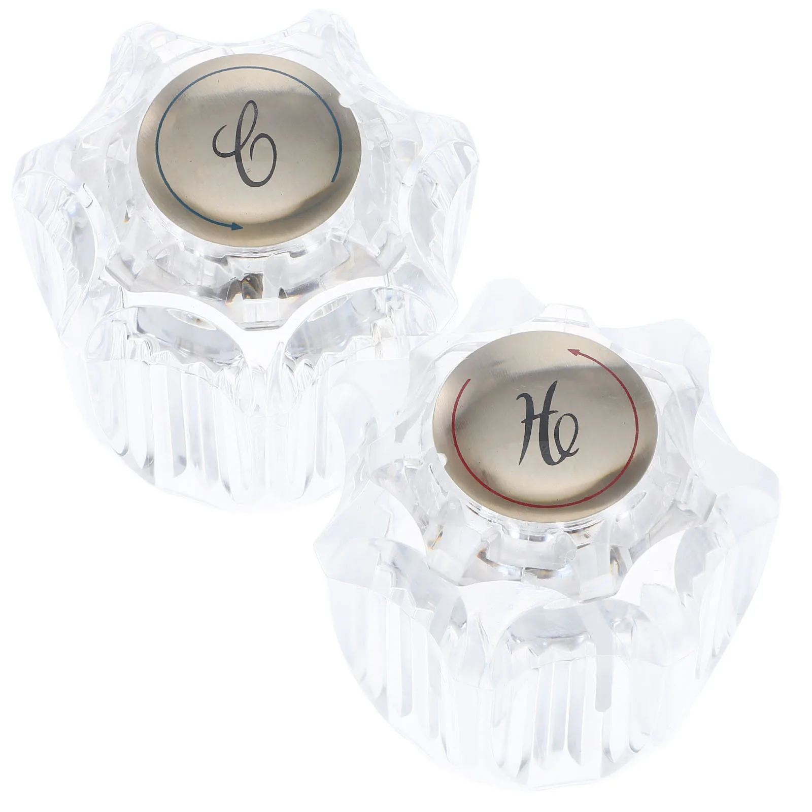 

2Pcs Universal Faucet Handles Bathroom Hot Cold Water Knobs Replacement for Bathtub Shower Easy Install Durable Plastic Shower