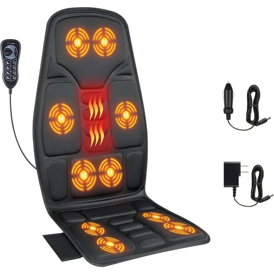 

Back Massage Chair Pad Back Massager with Heat for Pain Relief Chair Massager for Full Body Massage Deep Tissue Vibration Massg