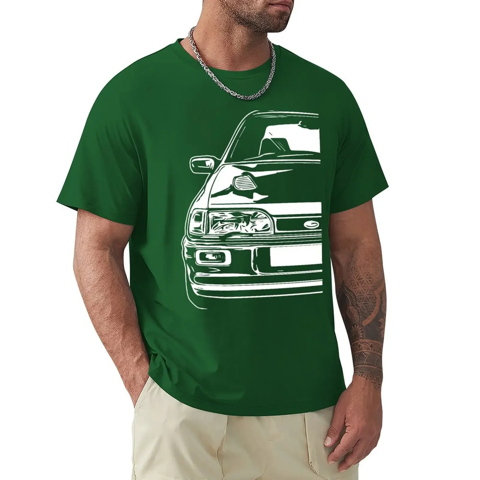 harajuku men clothing Classic Car Sierra RS Cosworth Sapphire 4Dr tops graphic tees Short sleeve tee mens cotton t shirts