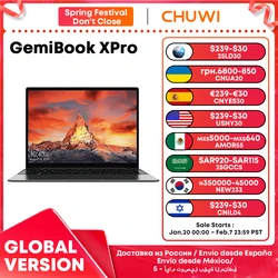 CHUWI-GemiBook XPro, ordenador portátil con pantalla UHD de 14 pulgadas, 8GB de RAM, 256GB de SSD, Intel Celeron N100, Windows 11, con ventilador de refrigeración