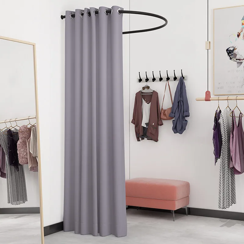 Fitting Room U-Shaped Rod Clothing Store Dressing Room Curtain Fitting Curtain Clothing Store Fitting Rod Simple Partition