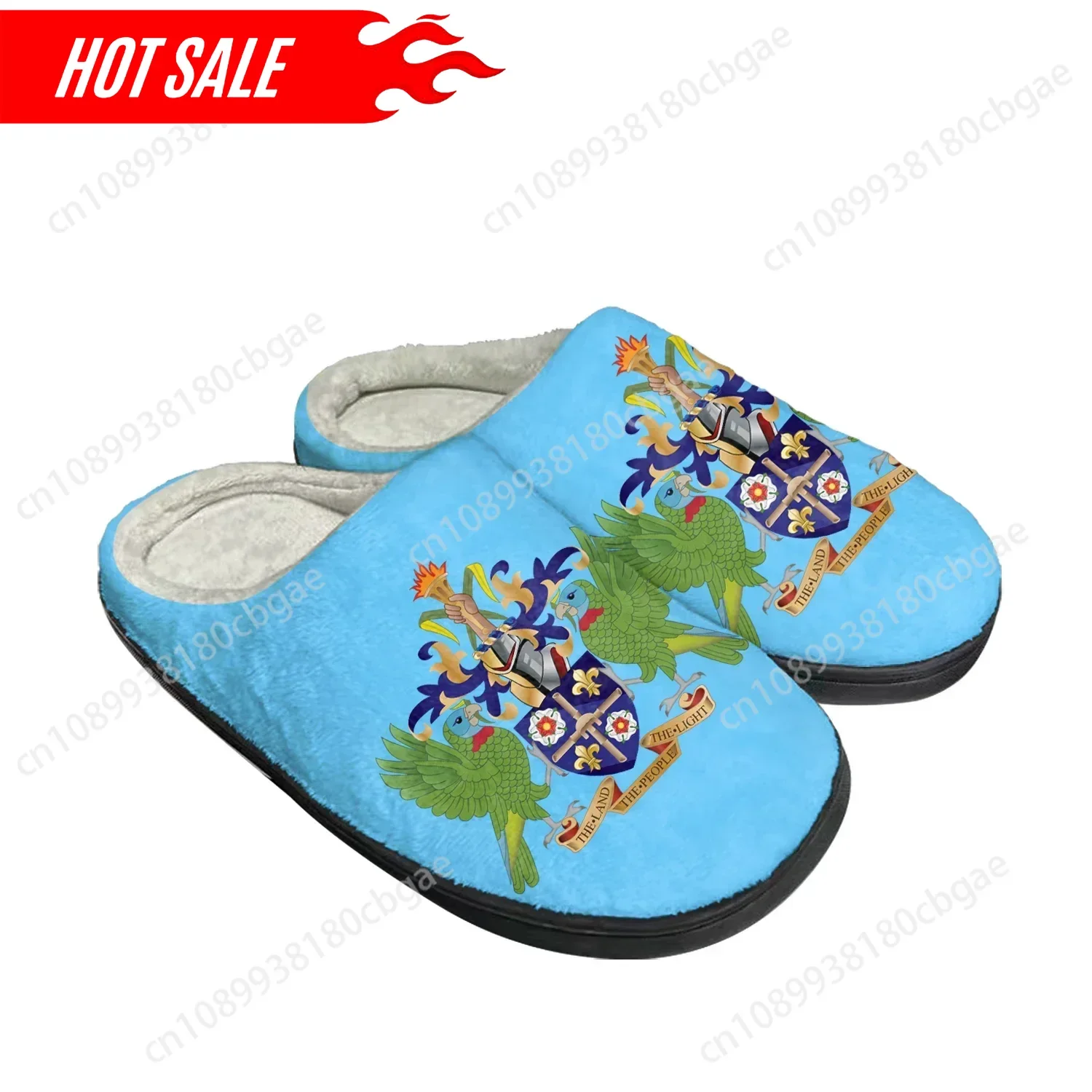 Saint Lucia Flag Home Cotton Custom Slippers Mens Womens Sandals Plush Bedroom Fashion Casual Keep Warm Shoes Thermal Slipper