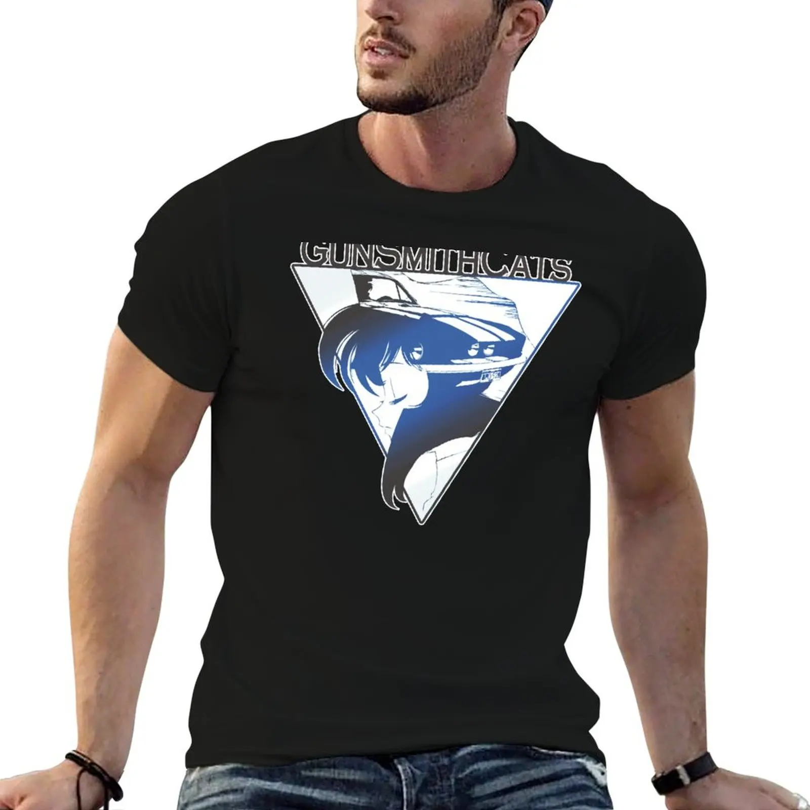 GunSmith Cats - RALLY BLUE T-Shirt Holiday Casual Short Sleeve Top