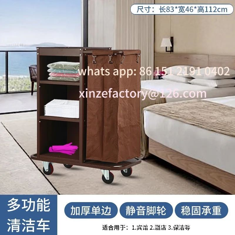 Customizable Hotel Rooms Multifunctional Linen Cart Cleaning Work Cart