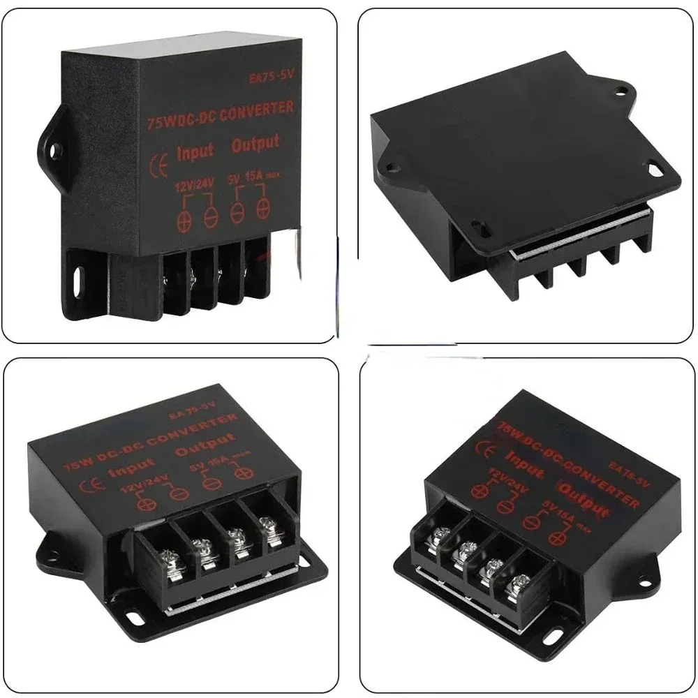 12V/24V to 5V( 5A15A3A10A) 24V to 5V 12V to 5V Car Step Down Reducer DC Converter Voltage Regulator for Car