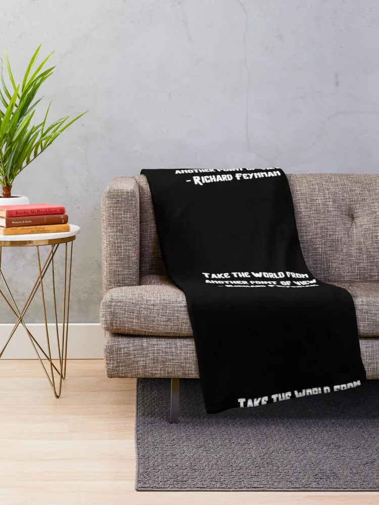 Richard Feynman Science Physics Quote Throw Blanket Soft Plush Plaid funny gift anime Blankets