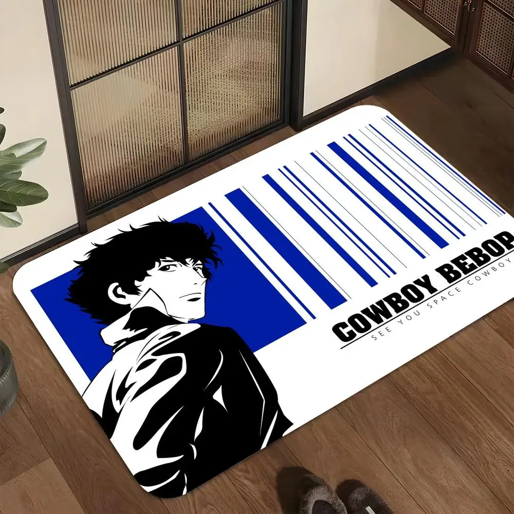 Anime C-Cowboy B-Bebop Floor Mat Welcome Mat Entrance Doormat Balcony Bathroom Floor Mats Non-slip Rug Bedroom Carpet