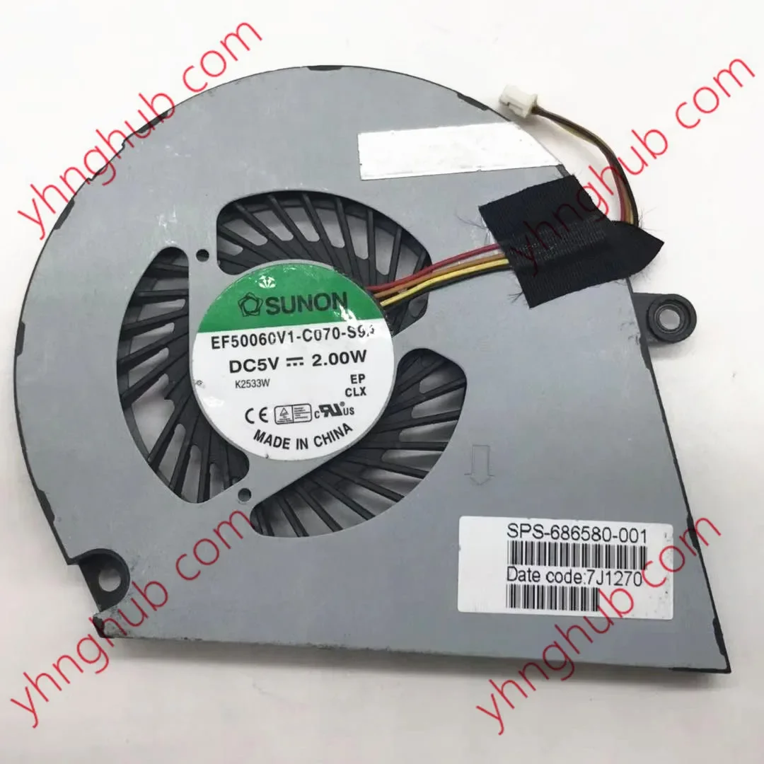 

ENVY6 EF50060V1-C070-S9A DC28000BDS0 DC 5V 4-проводной охлаждающий вентилятор для сервера