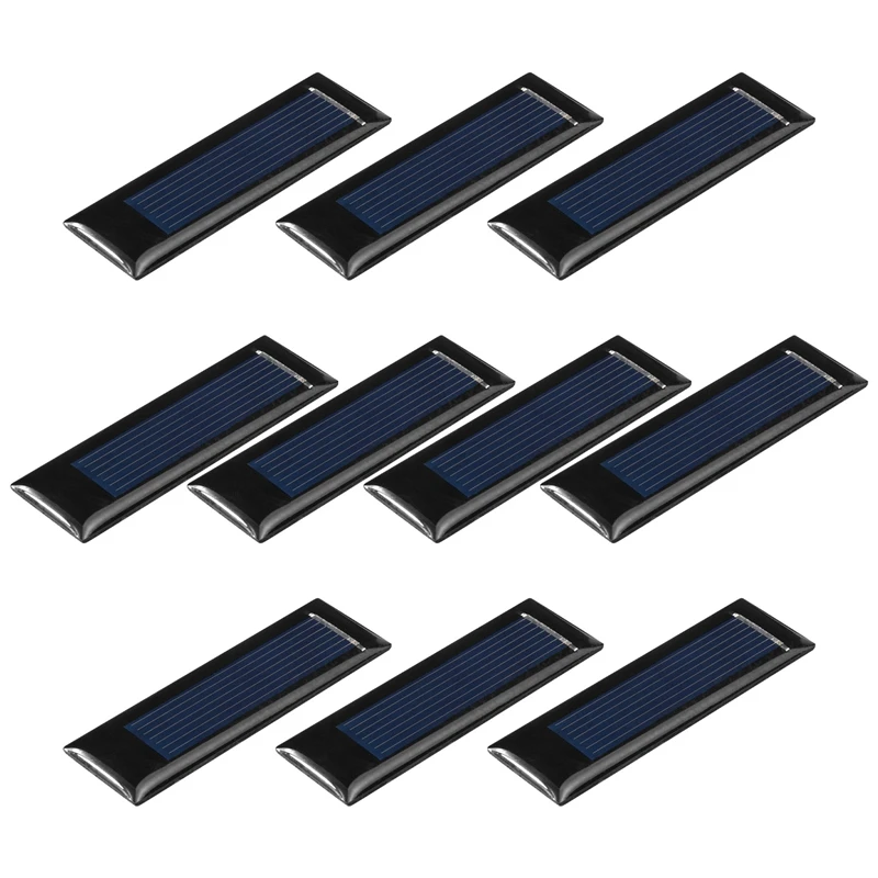 AA58 10Pcs Mini Solar Panel New 0.5V 100mA Solar Cells Photovoltaic panels Module Sun Power battery charger DIY 53*18*2.5mm