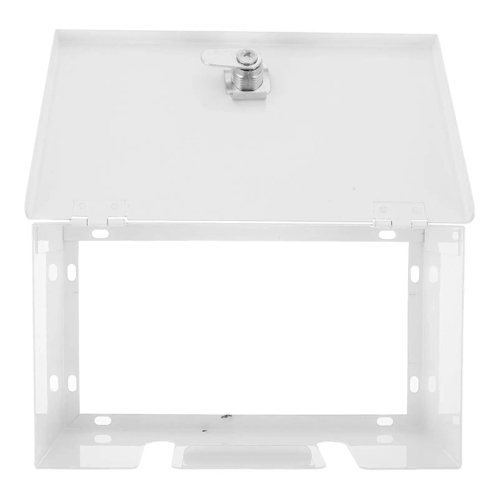 

Waterproof Lock Box Rectangular 2-Gang Surface Mount Electrical Outlet Box Lockable Protective Enclosure for Outdoor Wall