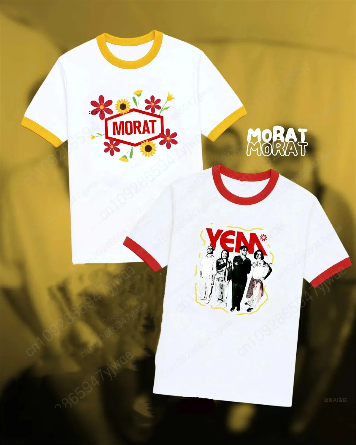 YEM Pop et musique folklorique T-Shirt Morat membre imprimé T-Shirt à manches courtes ample et confortable Fans T-Shirt d'été pour femmes