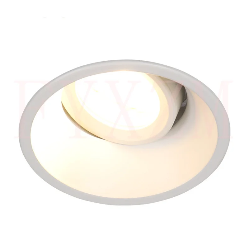 Osłona obudowy reflektora LED, okrągła, wbudowana, regulowana kątowa rama typu downlight GU10, zapobiegająca zaznaczeniu — zdjęcie 5