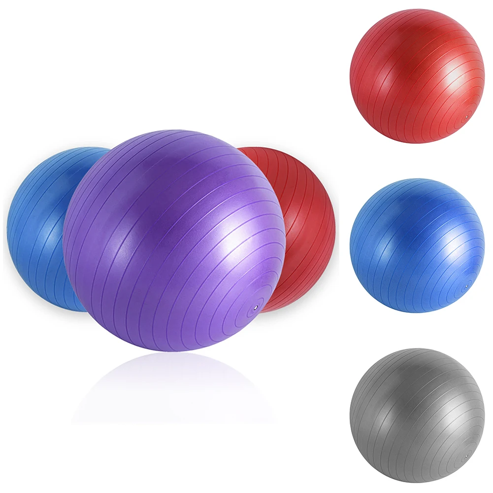 YOUZI PVC Yoga Ball Exercise Ball For Working Out Anti-Burst Balance Ball Chair Ball For Physical Therapy Home Gym Fitness 55cm