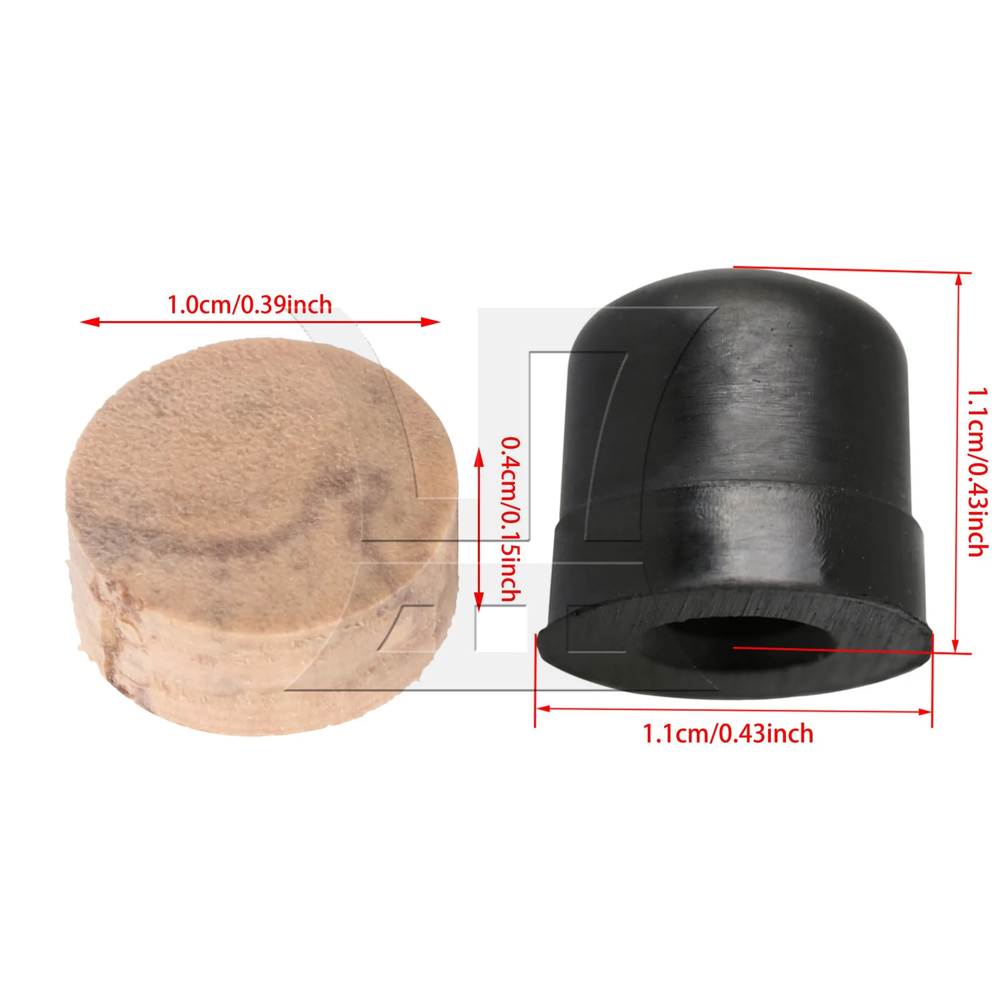 

YIBUY 40 Pieces Trombone Drain Valve Cork Pads with Trombone Bumper Tips Accessories