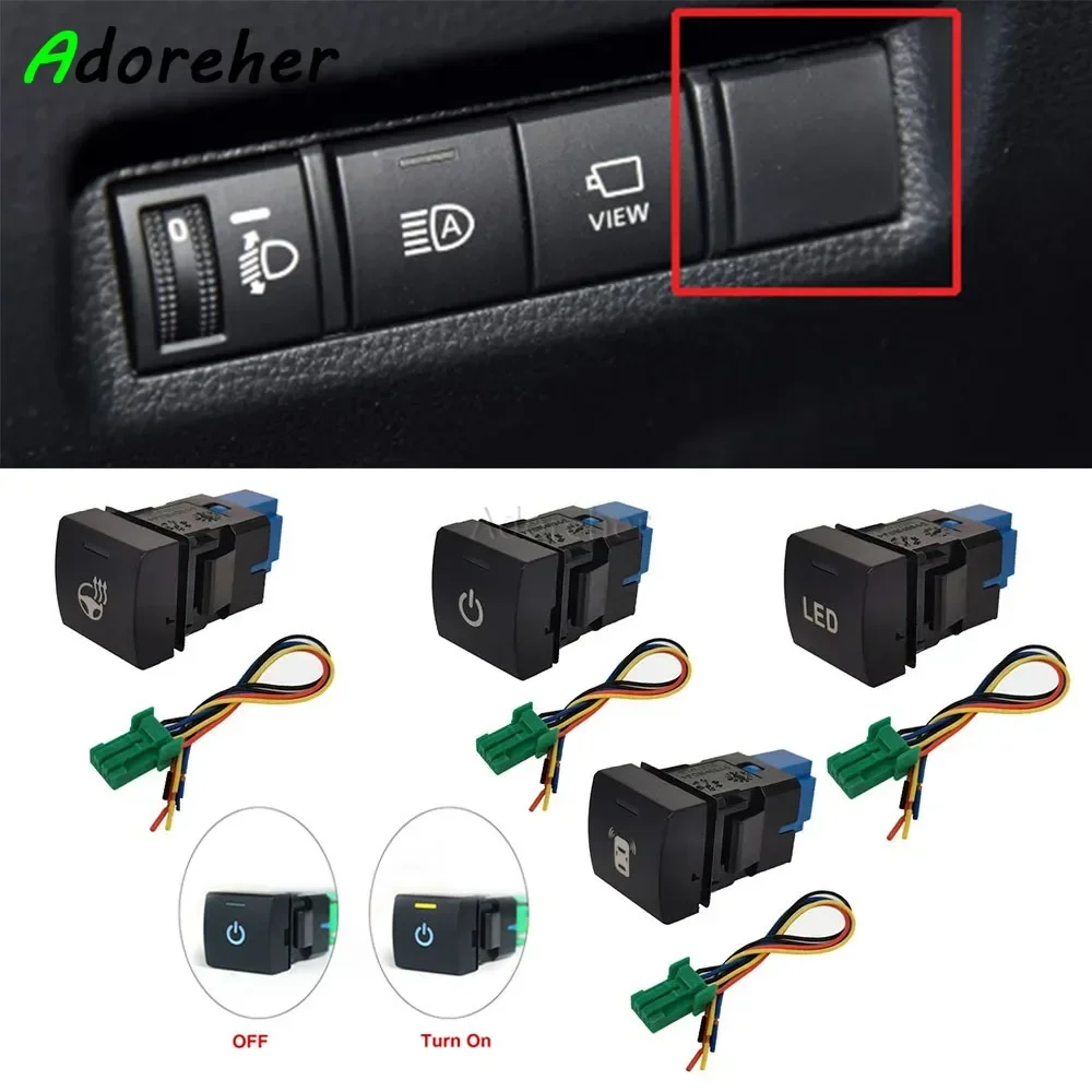 Car Led Light Trunk Switch Garage Button with Wire For Toyota Camry V70 2018 Avalon Rav4 2020 prado 150 Hiace Corolla Altis 2019