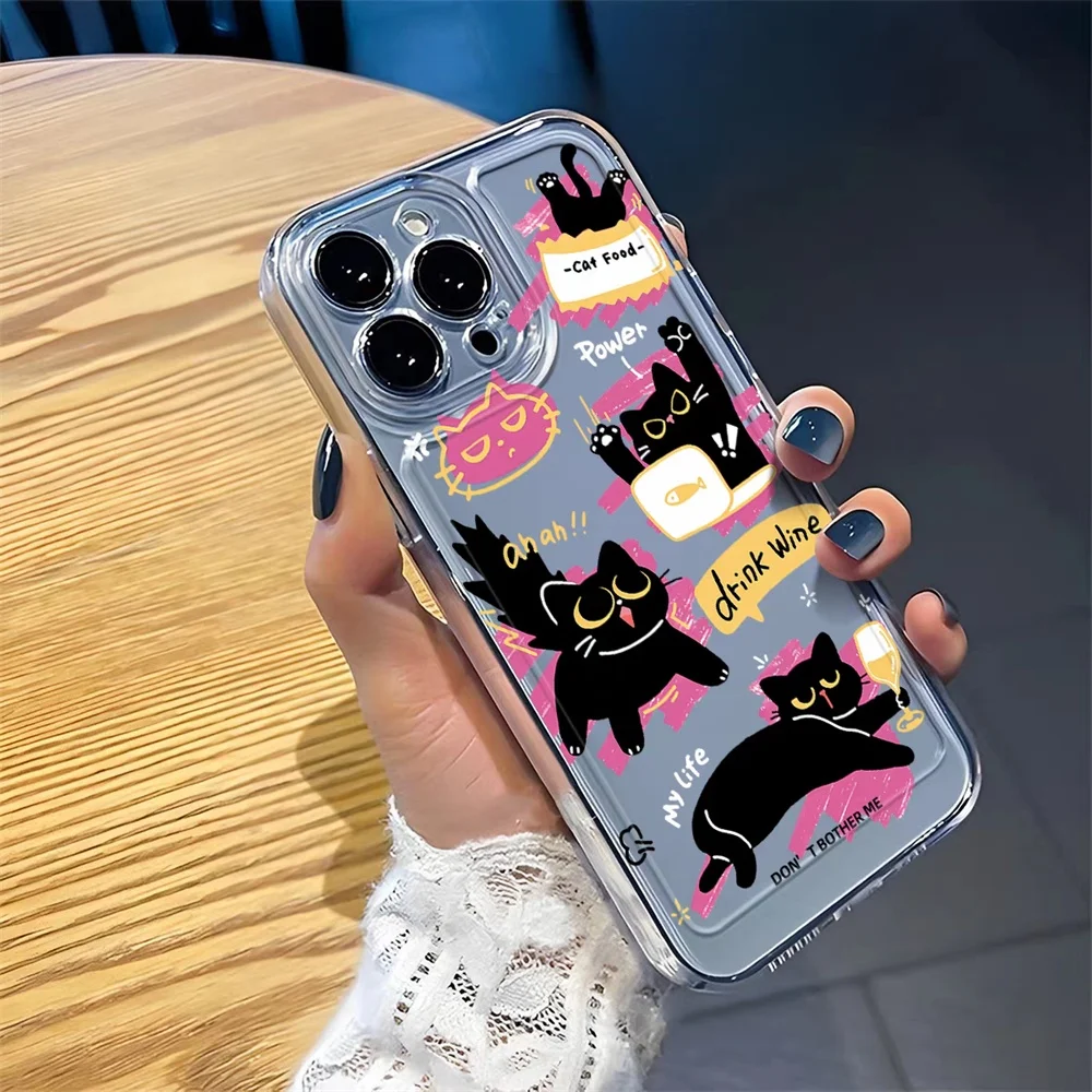 حافظة لهاتف آيفون 17 16 15 11 12 14 13 Pro Max Mini X XS XR 7 8 Plus SE 16E غطاء ناعم مقاوم للصدمات