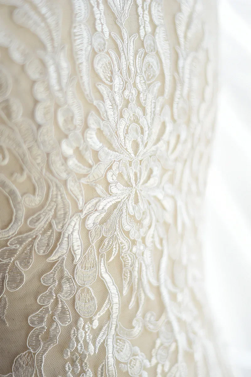 Ivory Floral Lace Appliques, Wedding Trim, Embroidery Lace Accessories, Bridal Fabric Craft Clothing, Delicate Big Collar, 1 Pc