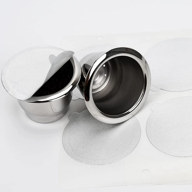 Reusable Coffee Pods Refillable Coffee Capsules Stainless Steel Reusable Pods With Lids Fit For Nespresso Coffee Machine