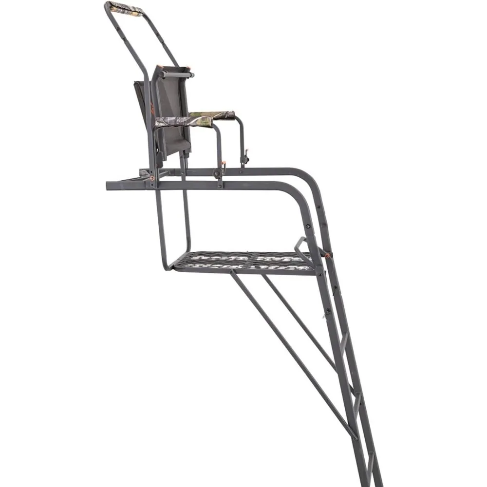 Guide Gear 15.5\' Climbing Ladder Tree Stand for Hunting with Mesh Seat, Hunting Gear, Equipment, and Accessories