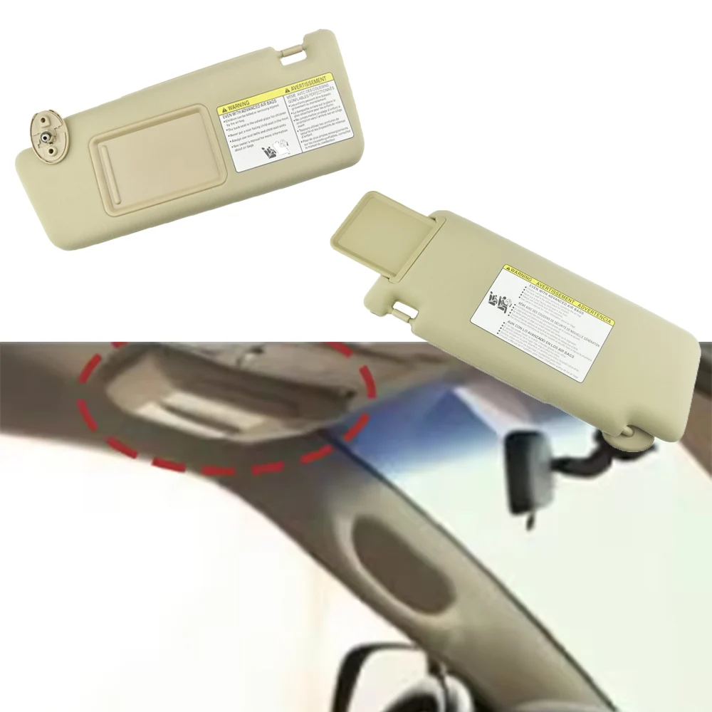 High Quality Grey Beige Car Sun Shade For Toyota Tacoma 2005-2012 Left Hand Driver Sun Visor With Makeup Mirror