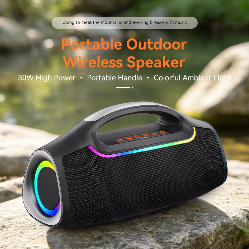 X9M  Blue-tooth 30W Speaker with Deep Bass Experience, Wireless Outdoor Speakers Handhold Sound for Dancing Party Travel