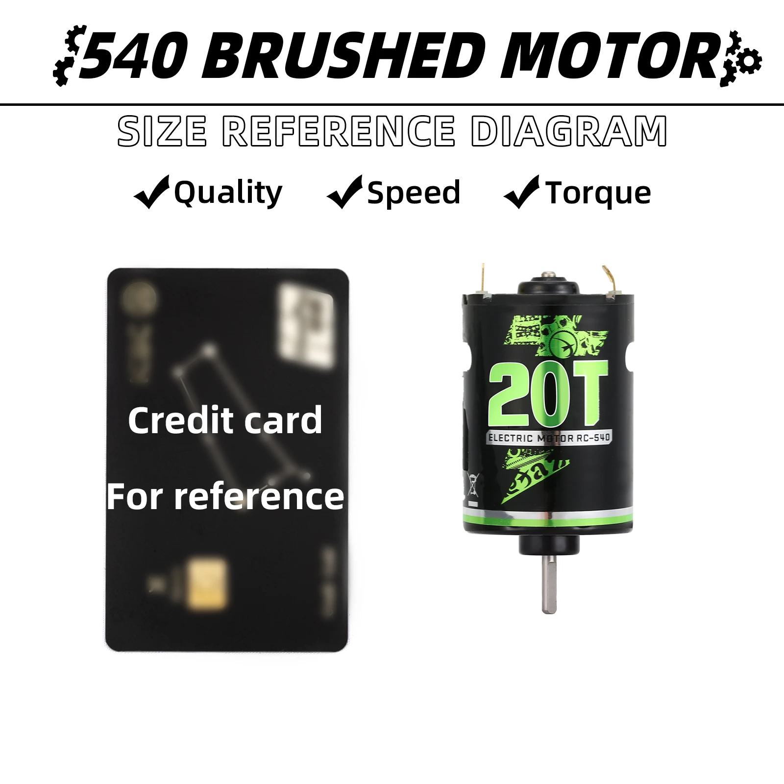 RC 540 10T-80T Waterproof Brushed Motor, 60A ESC for 1:10 RC Car Crawler Wltoys Axial SCX10 Kypsho Redcat Gen8 Traxxas TRX4 TRX6