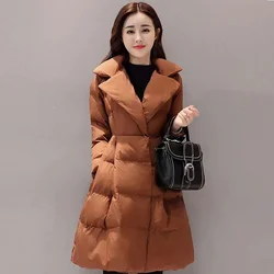 Parka cálida para mujer, abrigo de algodón, ropa negra, prendas de vestir exteriores, novedad de invierno, 2023