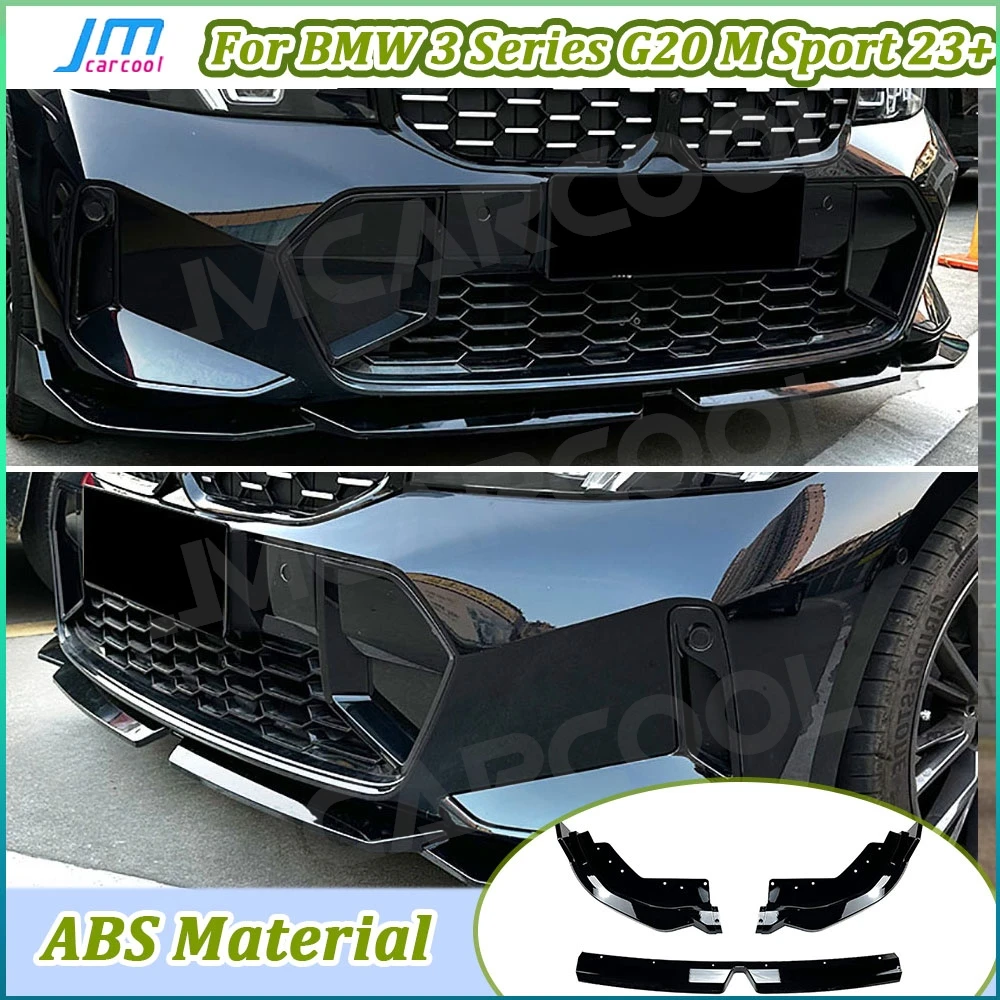 bmw-3シリーズ-g20-320i-325i-mスポーツ-2023-用-absフロントバンパーリップスポイラー-サイドエプロン保護スプリッター-車体キットアクセサリー