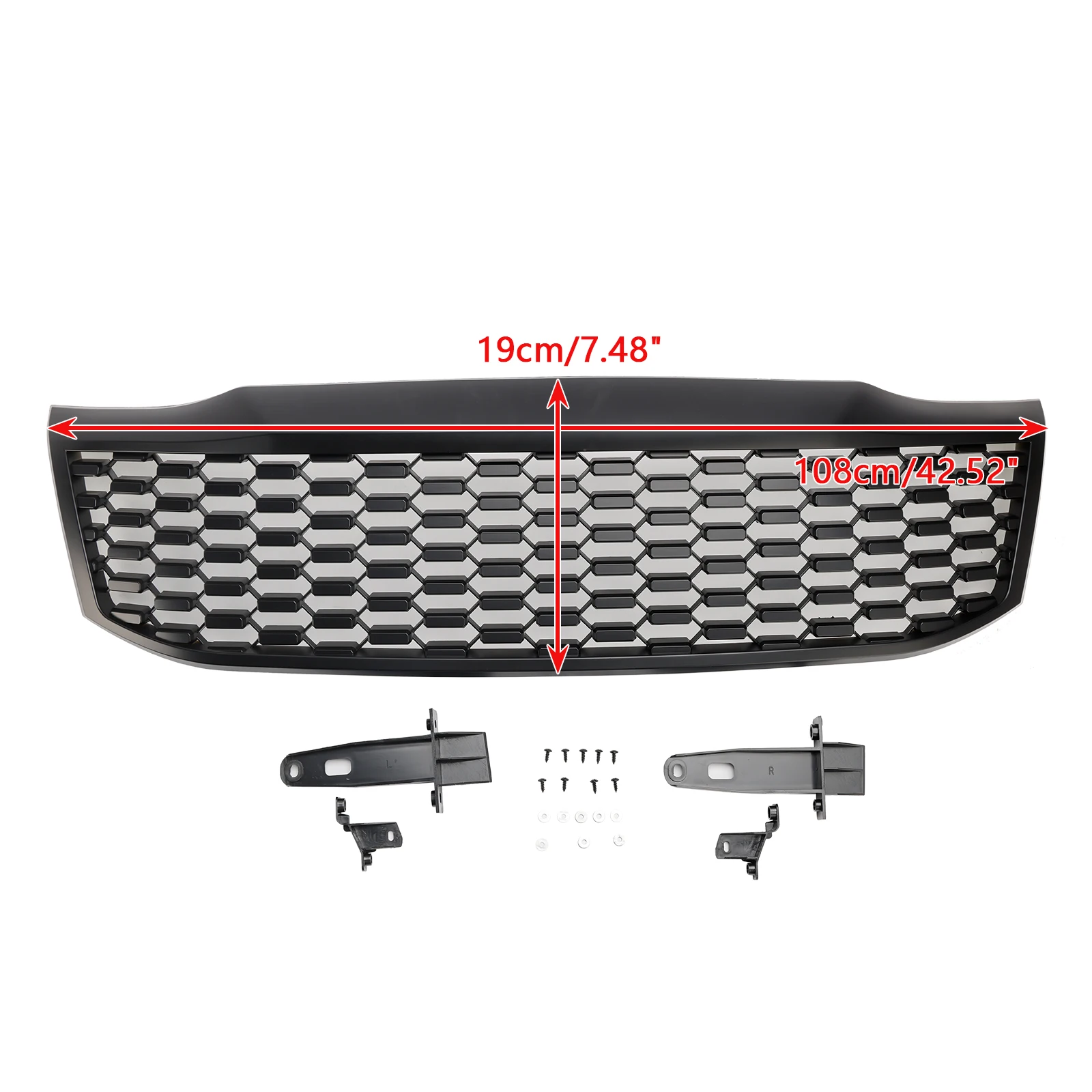 Matt Black Front Bumper Grill Grille Fit for Toyota Hilux Vigo MK7 2012 2013 2014