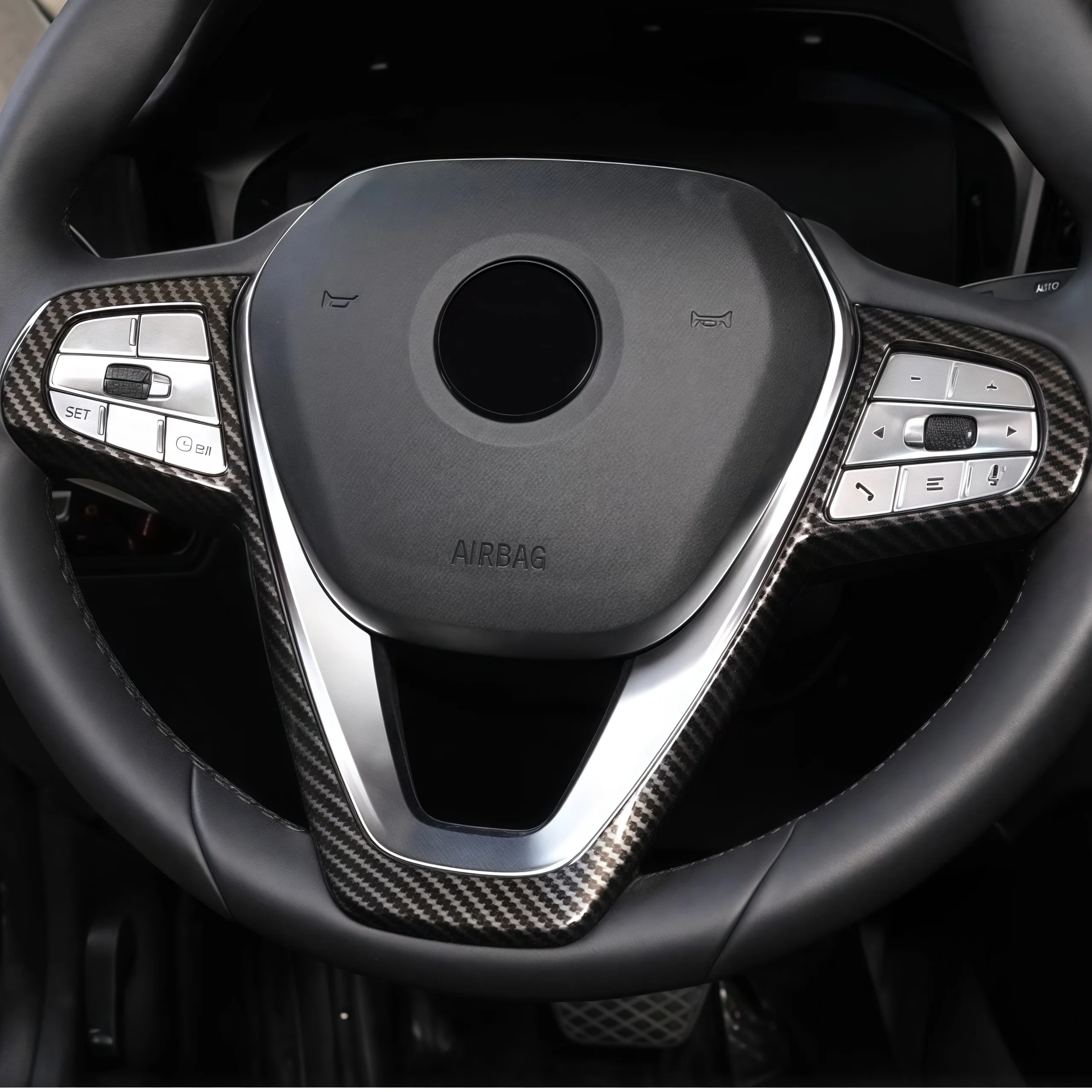 Auto-Lenkradabdeckungen und Aufkleber für BMW 3er, 5er, 7er Serie G20 G30 X3 X5 X7 G01 G05 G07 GT6 G32 G11 2020-2025 Zubehör – Detail 1