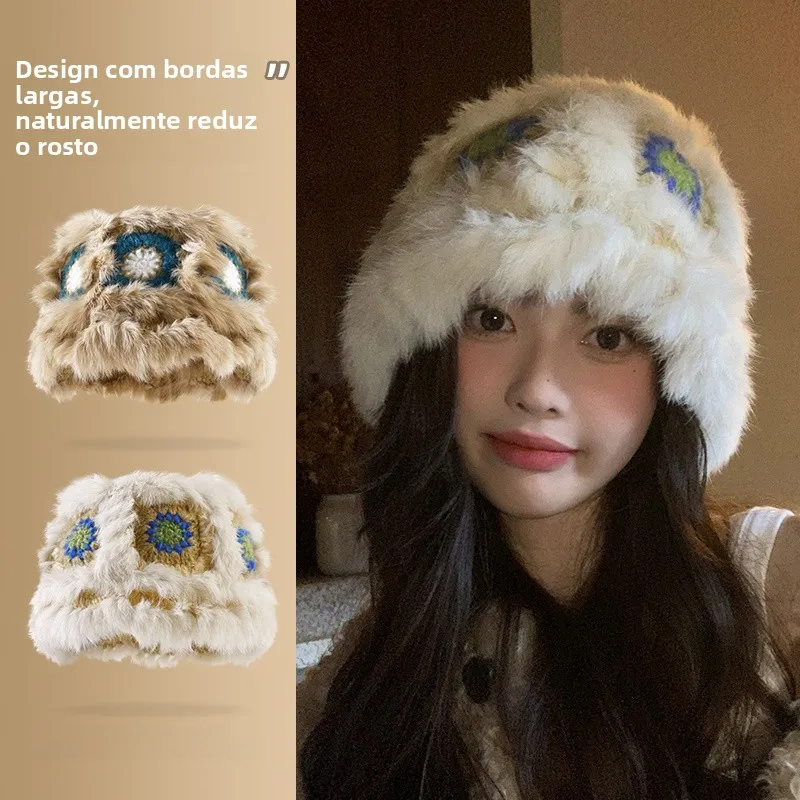nouveau-chapeau-bob-femme-en-fourrure-de-lapin-2026-chaud-et-doux-style-lion-pour-automne-hiver-polyvalent-amincissant-le-visage
