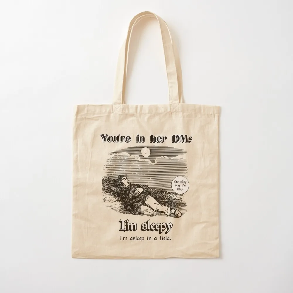 Asleep in a Field Tote Bag tote bags aesthetic eco bag folding hand bag