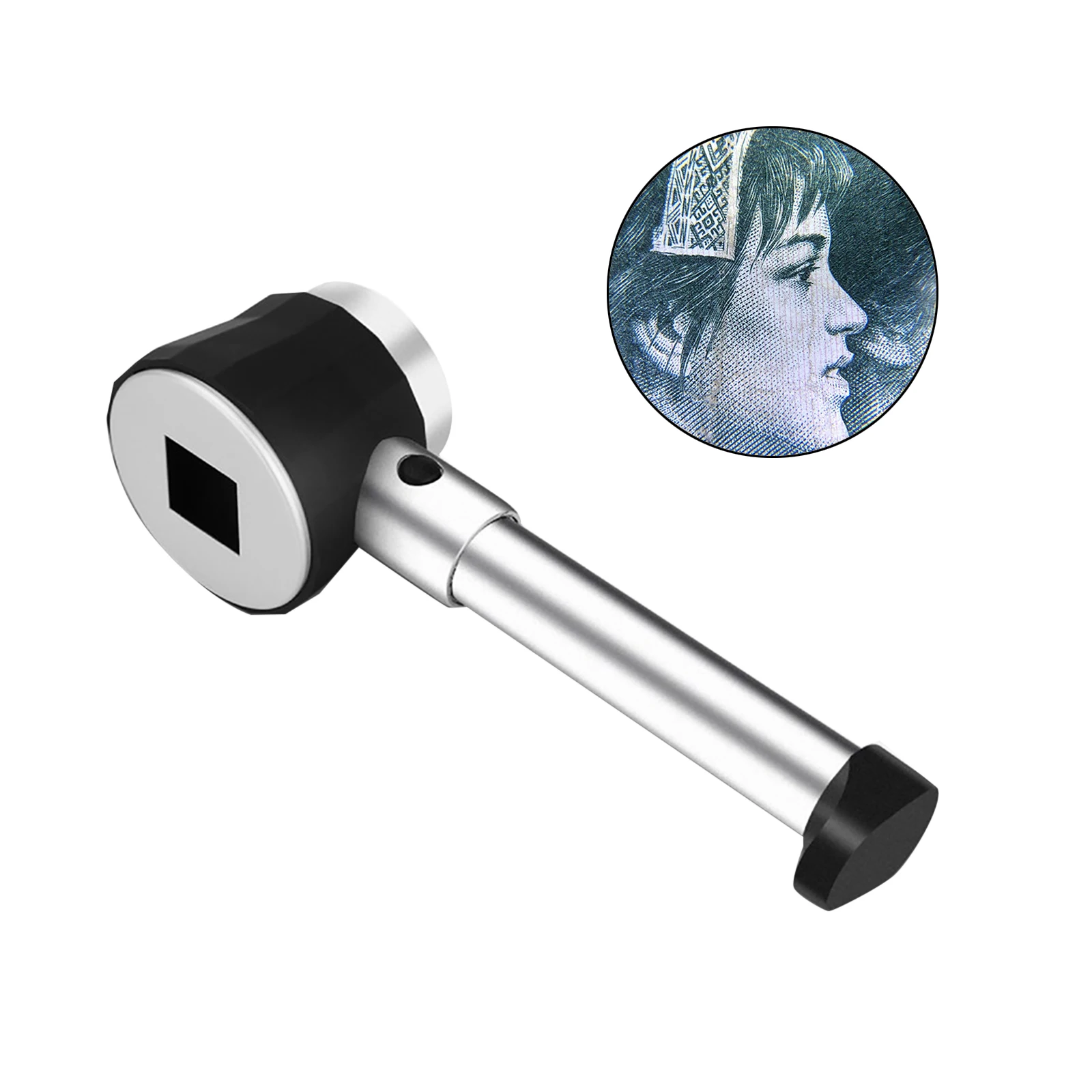 Handheld 30X Magnifier Loupe Lens With Scale LED Light Smooth Clear Vision Metal Magnifying Glass For Watch Repair Tool