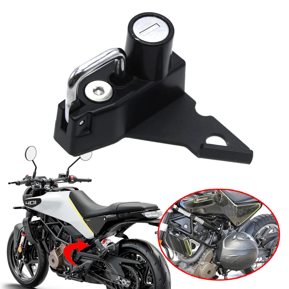 

Motorcycle Accessories Helmet Lock Anti-theft Security Mount Hook Fit For SVARTPILEN401 SVARTPILEN 401 125 200 250 VITPILEN 401