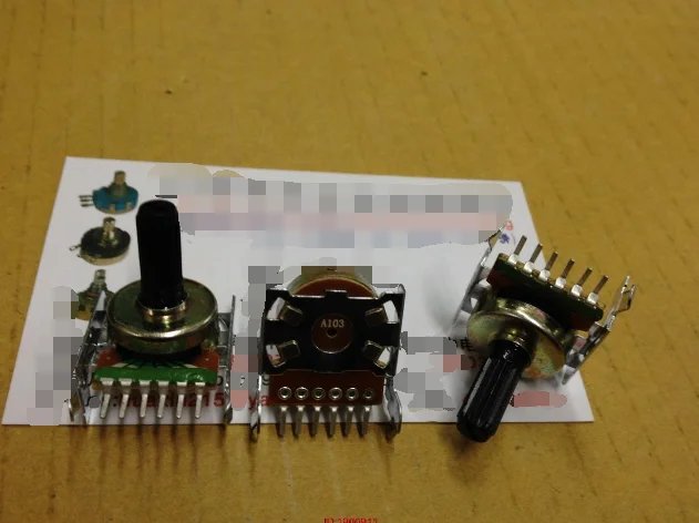 1pcs/lot 161 horizontal walker double potentiometer A103 A10K handle length 15MM flower R201T North version