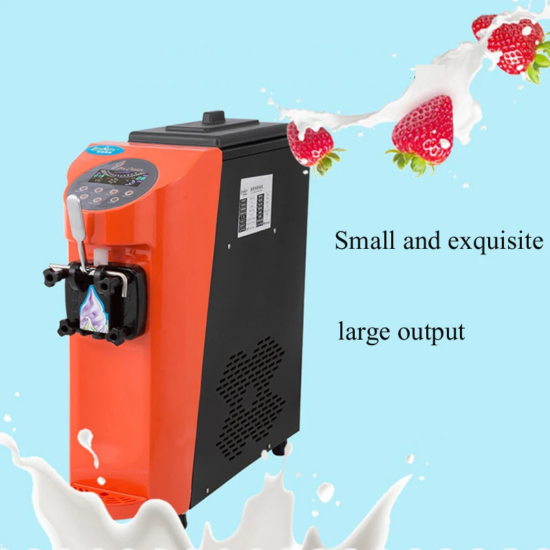 Máquina comercial de sorvete, spray de mesa, tela colorida, cabeça única, máquina de sorvete, sobremesa de frutas