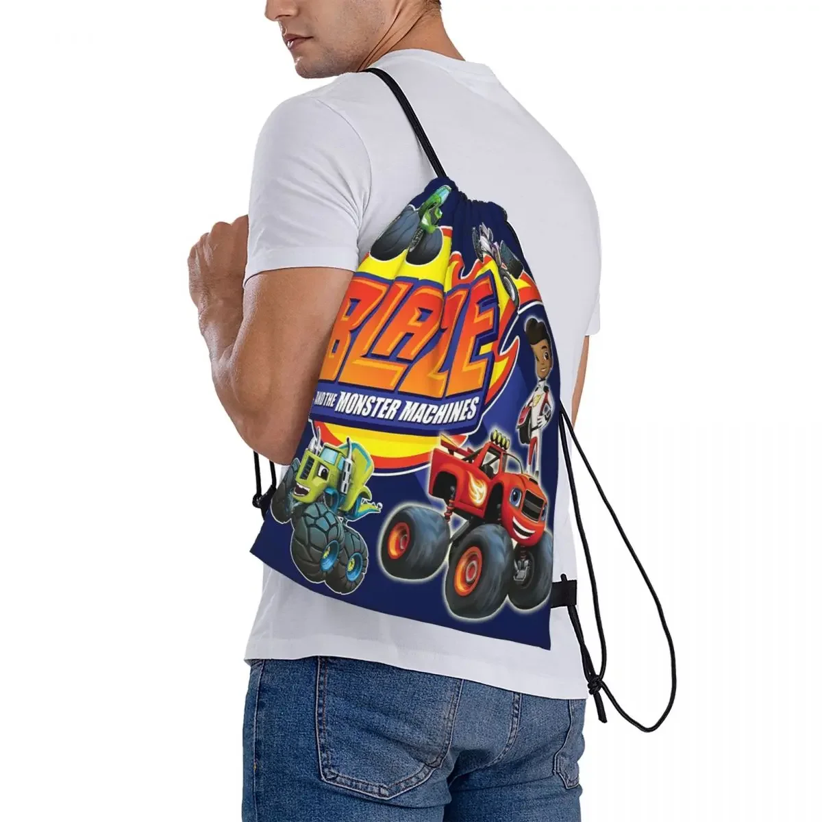 Blaze And The Monster Machines ransel Crew tas serut bundel tas olahraga saku tas buku untuk perjalanan Sekolah